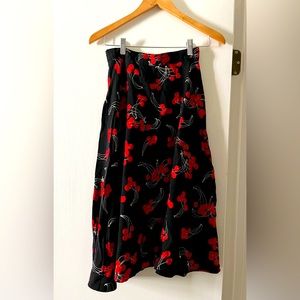 Retro cherry print skirt.